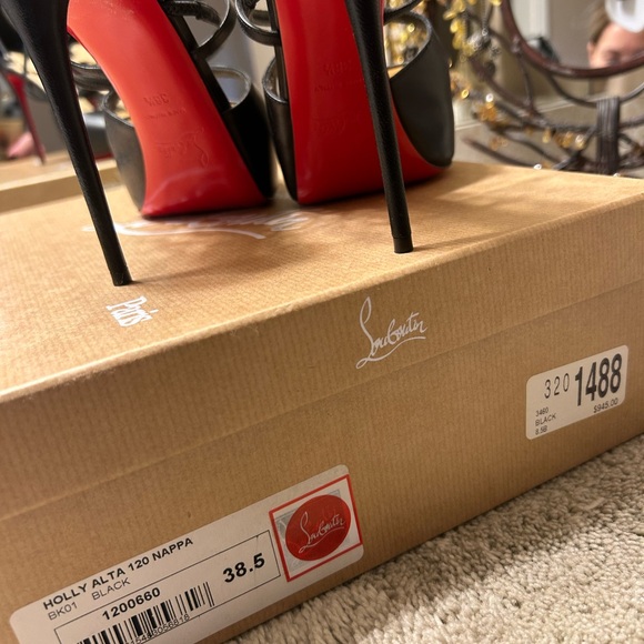 Christian Louboutin Black Strappy Heels